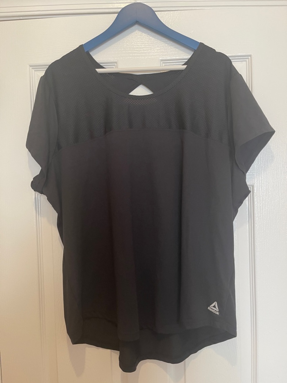 Reebok Short-Sleeve Scoop Neck Tops in Hot Pink and Black - Picture 7 of 12